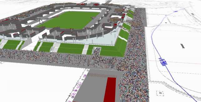 Crowd and traffic simulation for major events and venues