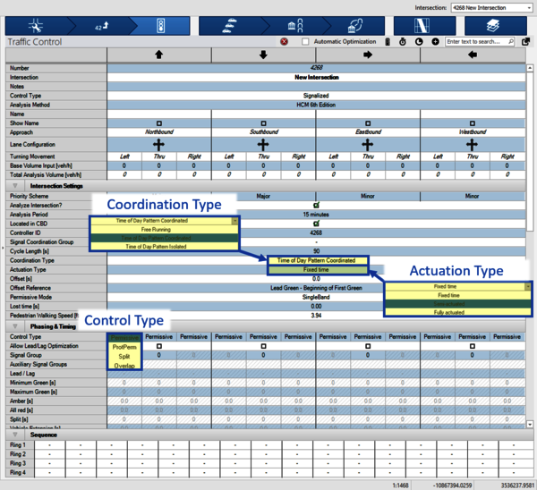 PTV Vistro traffic signal controller settings