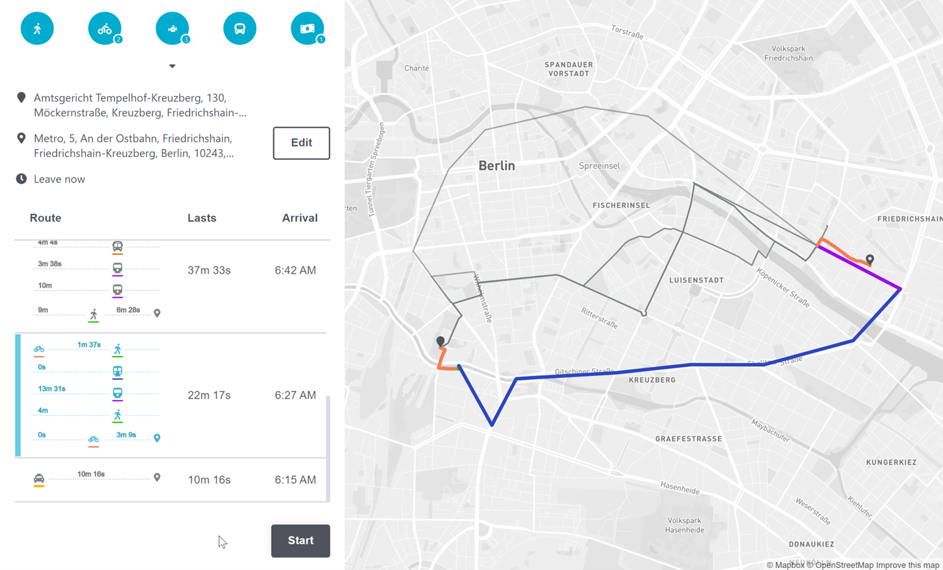 Inter-modal journey planning