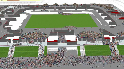 Crowd Simulation Stadium