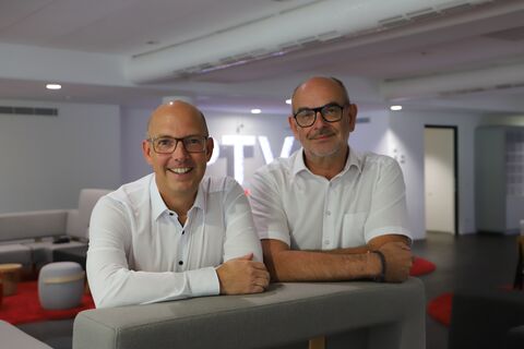 Peter Möhl und Thomas Ferrero, PTV Transport Consult